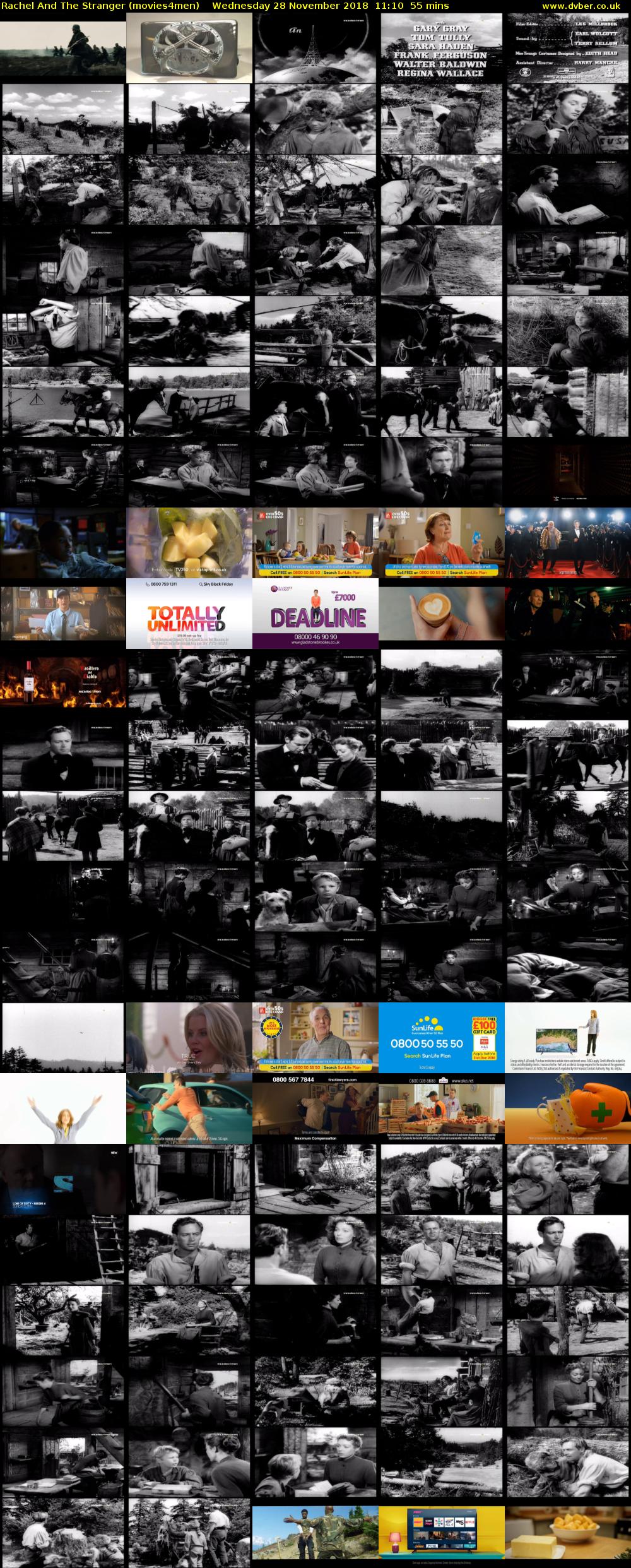 Rachel And The Stranger (movies4men) Wednesday 28 November 2018 11:10 - 12:05