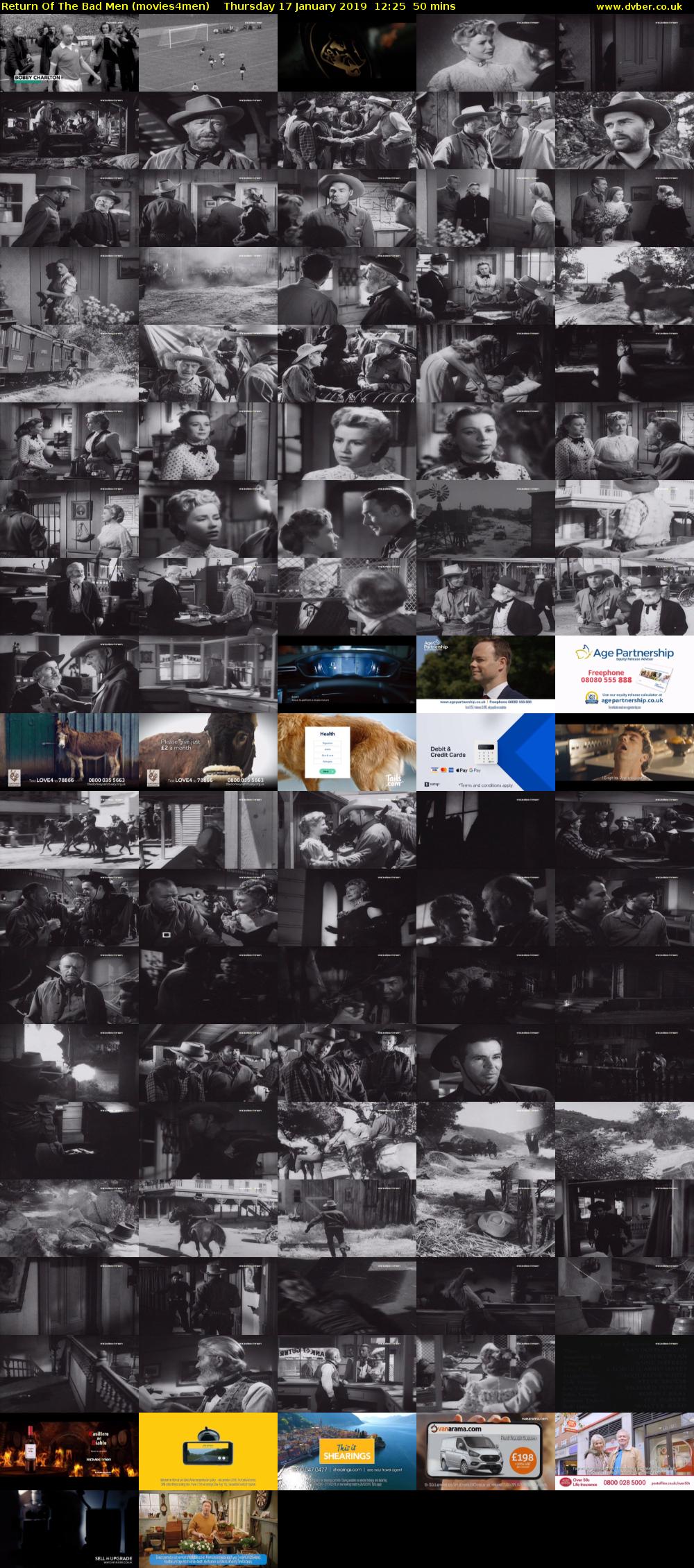 Return Of The Bad Men (movies4men) Thursday 17 January 2019 12:25 - 13:15