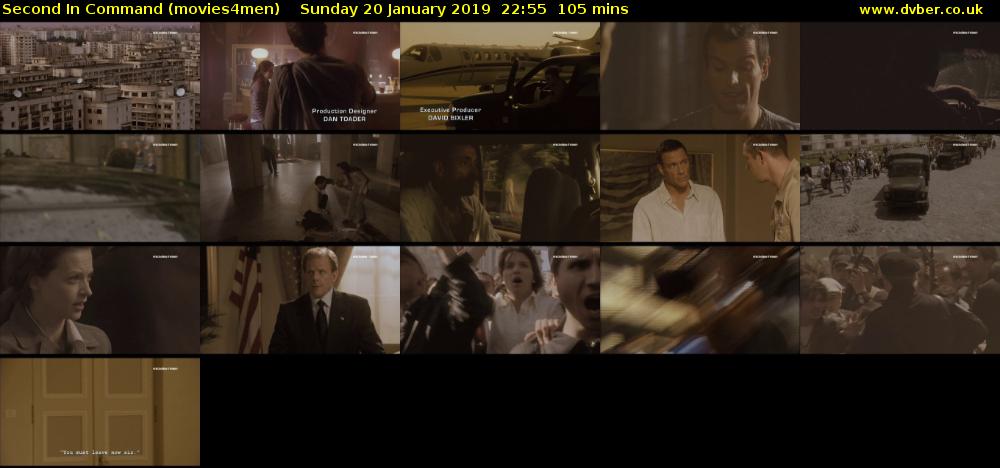 Second In Command (movies4men) Sunday 20 January 2019 22:55 - 00:40