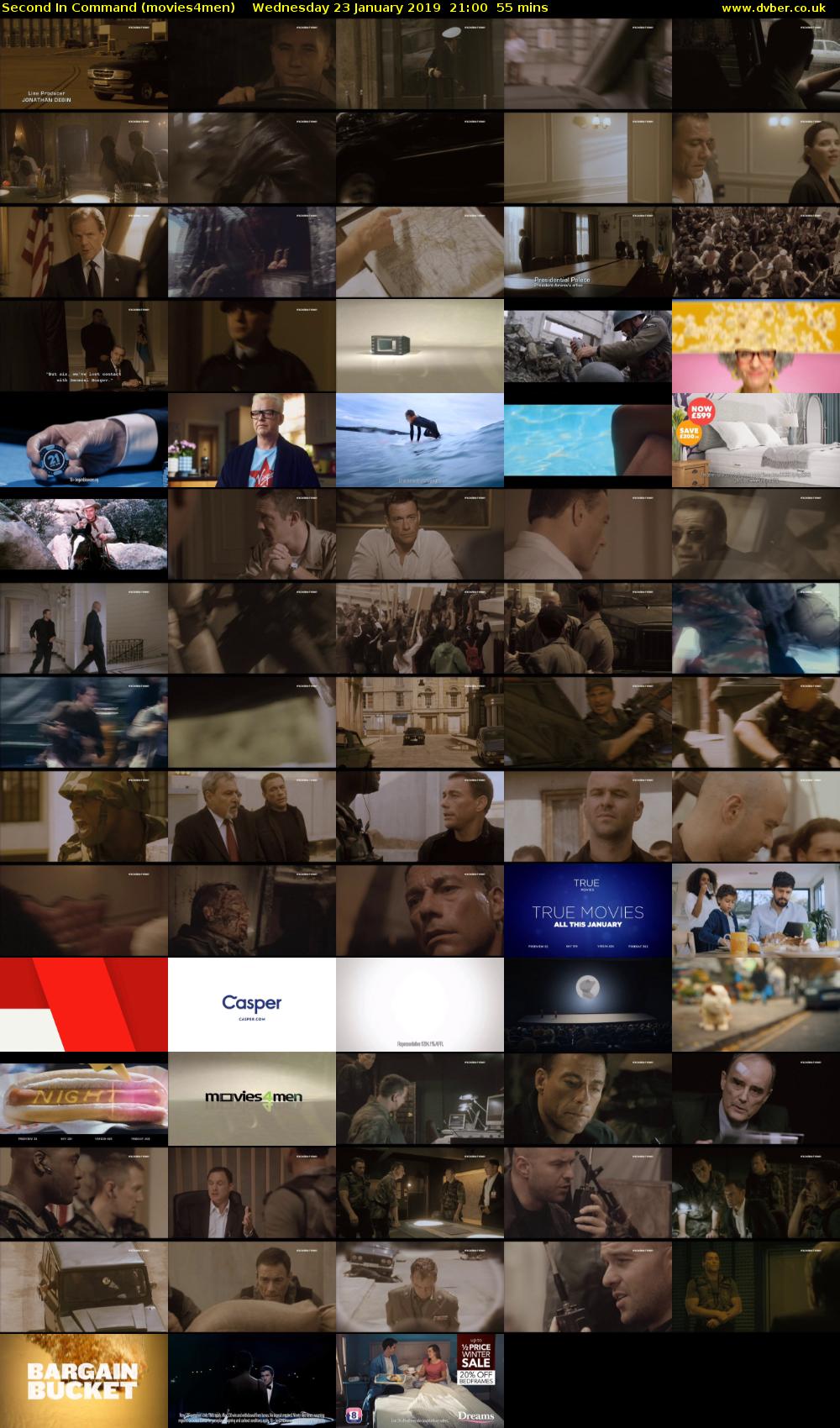 Second In Command (movies4men) Wednesday 23 January 2019 21:00 - 21:55