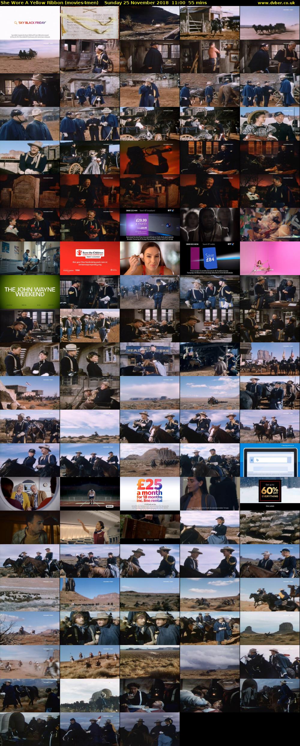 She Wore A Yellow Ribbon (movies4men) Sunday 25 November 2018 11:00 - 11:55