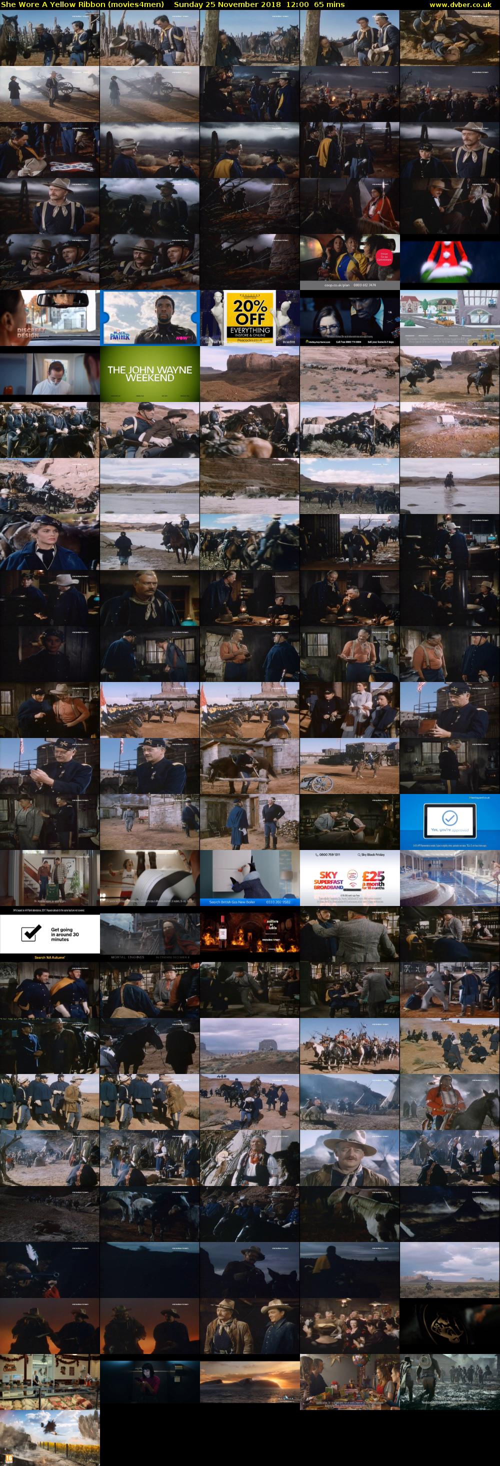 She Wore A Yellow Ribbon (movies4men) Sunday 25 November 2018 12:00 - 13:05