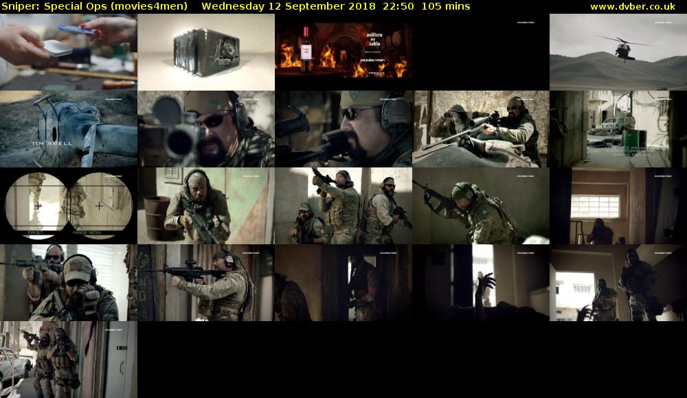 Sniper: Special Ops (movies4men) Wednesday 12 September 2018 22:50 - 00:35