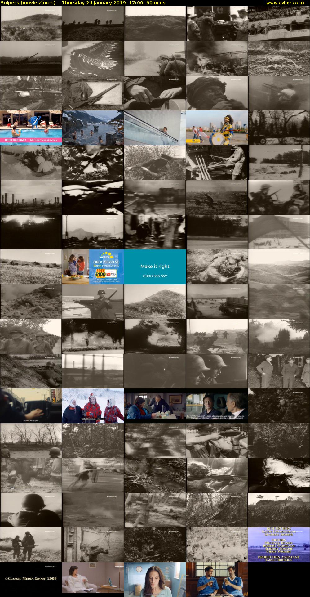 Snipers (movies4men) Thursday 24 January 2019 17:00 - 18:00