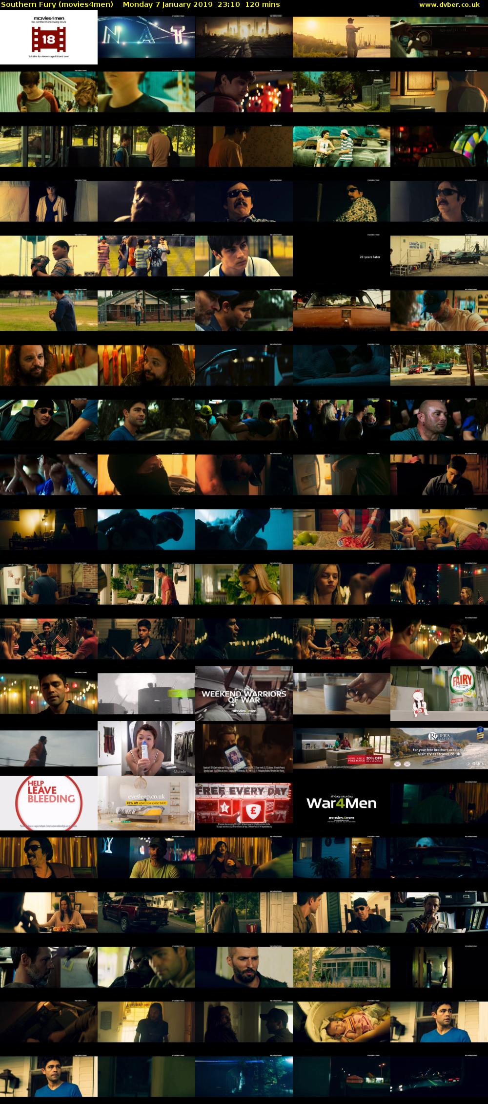 Southern Fury (movies4men) Monday 7 January 2019 23:10 - 01:10