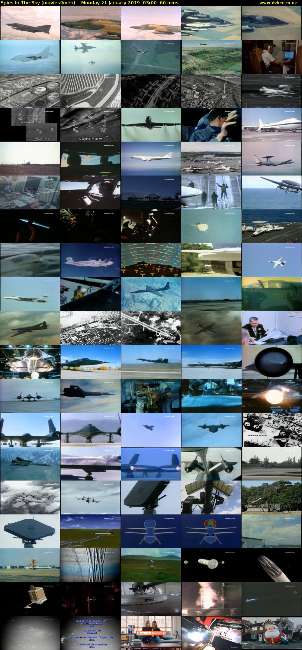 Spies In The Sky (movies4men) Monday 21 January 2019 03:00 - 04:00