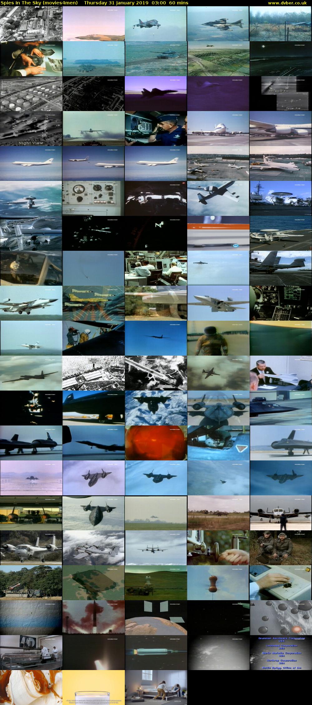 Spies In The Sky (movies4men) Thursday 31 January 2019 03:00 - 04:00