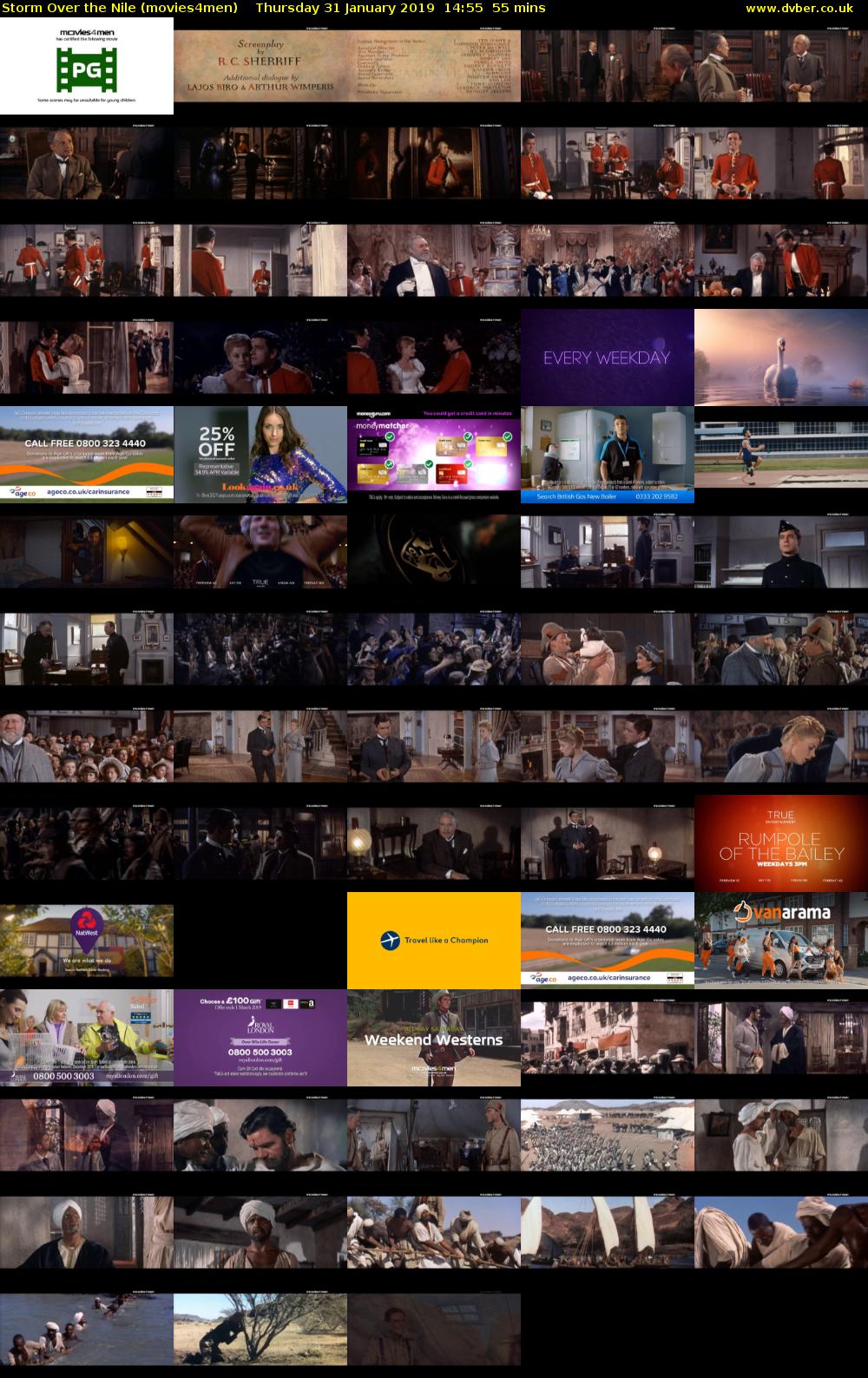 Storm Over the Nile (movies4men) Thursday 31 January 2019 14:55 - 15:50