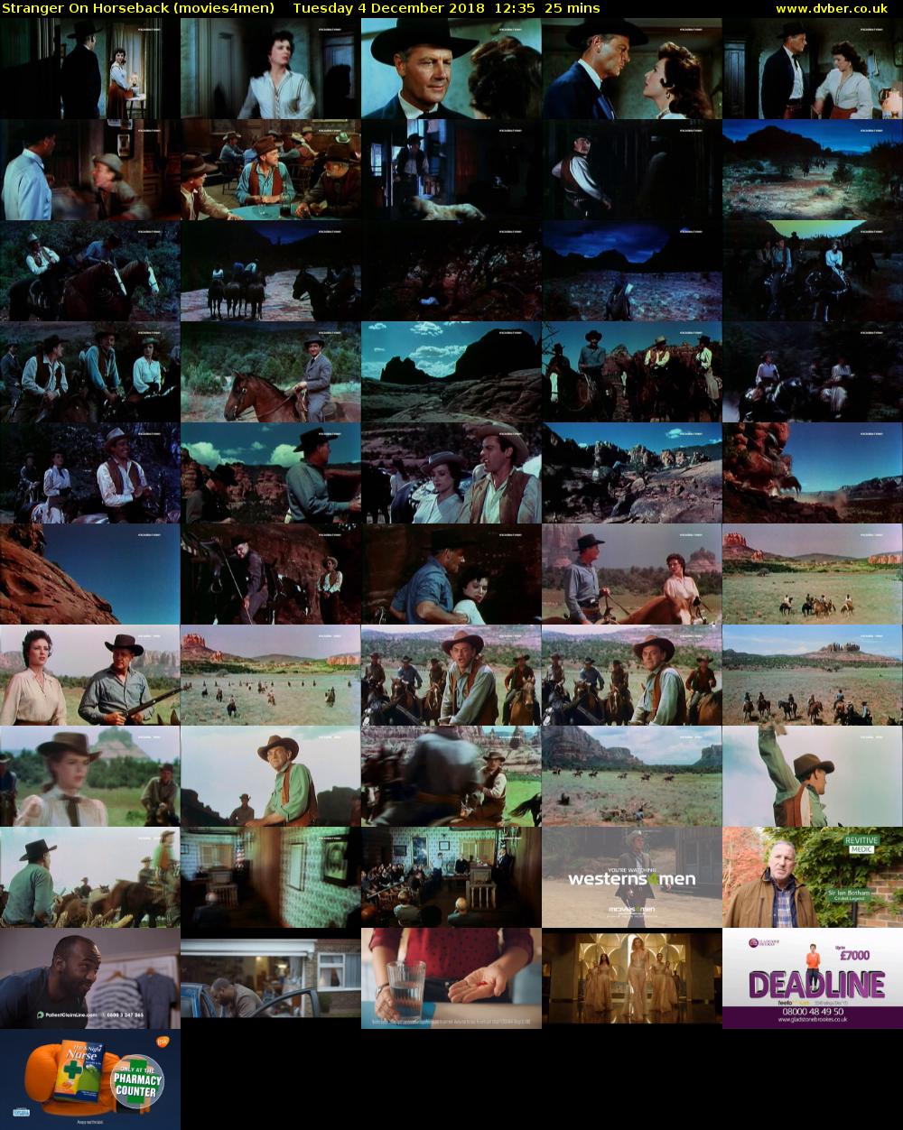 Stranger On Horseback (movies4men) Tuesday 4 December 2018 12:35 - 13:00