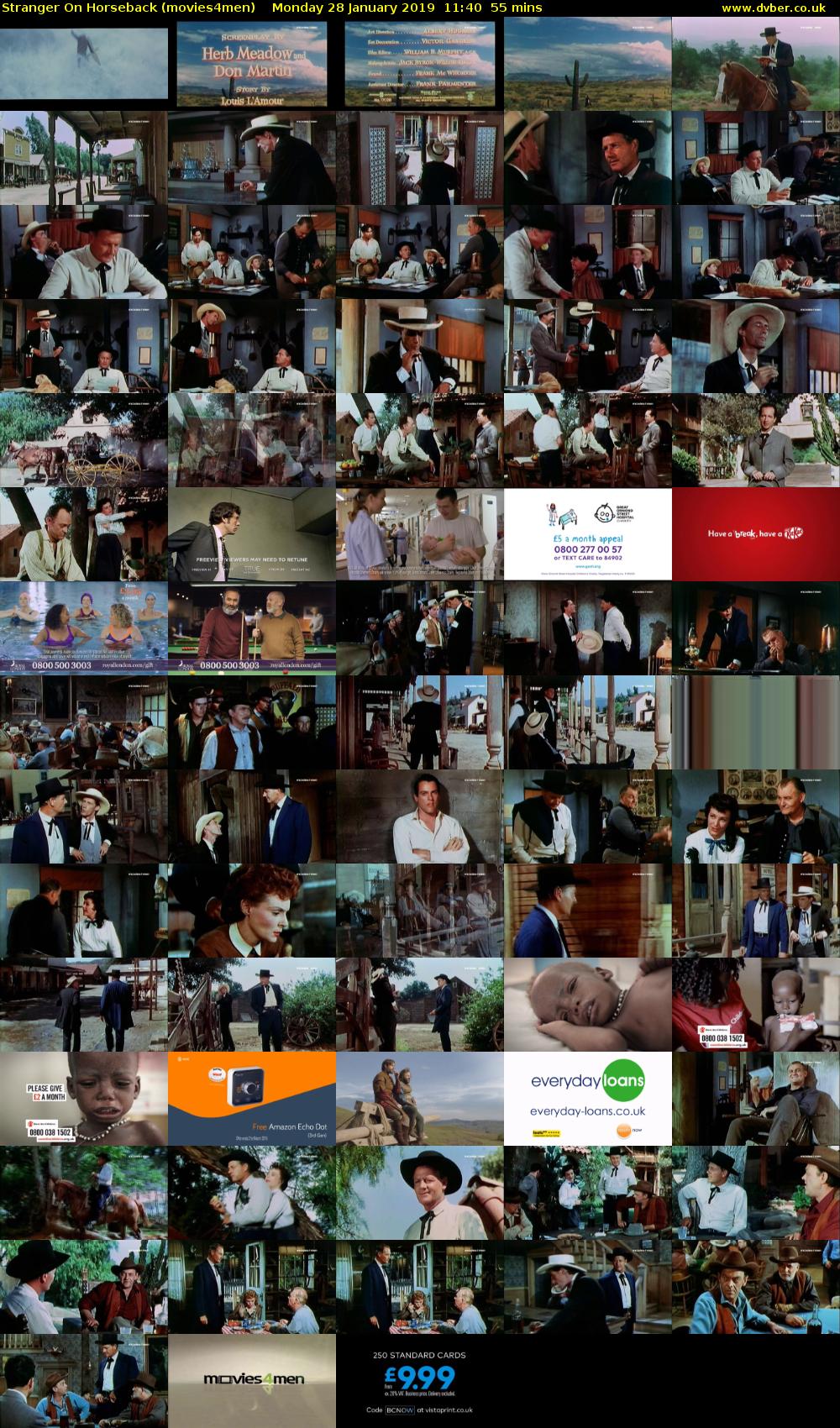 Stranger On Horseback (movies4men) Monday 28 January 2019 11:40 - 12:35