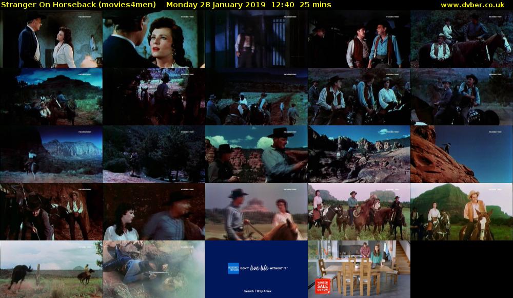 Stranger On Horseback (movies4men) Monday 28 January 2019 12:40 - 13:05