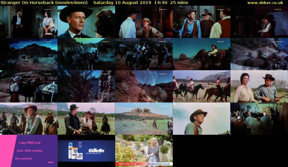 Stranger On Horseback (movies4men) Saturday 10 August 2019 14:40 - 15:05
