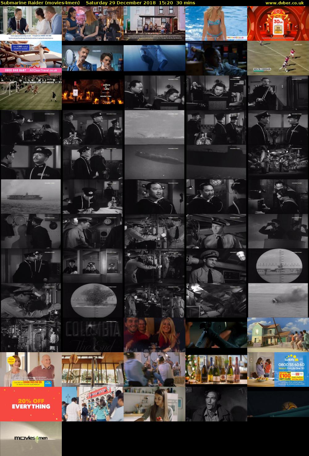 Submarine Raider (movies4men) Saturday 29 December 2018 15:20 - 15:50