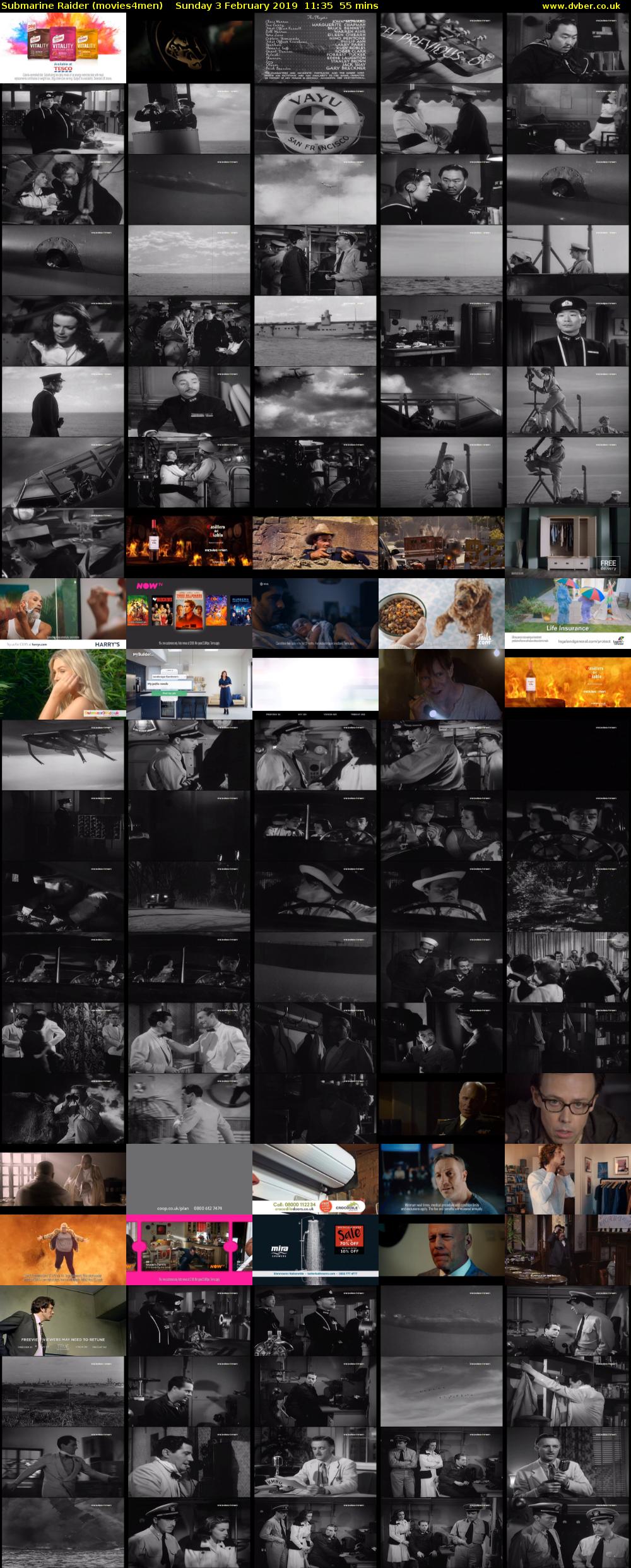 Submarine Raider (movies4men) Sunday 3 February 2019 11:35 - 12:30