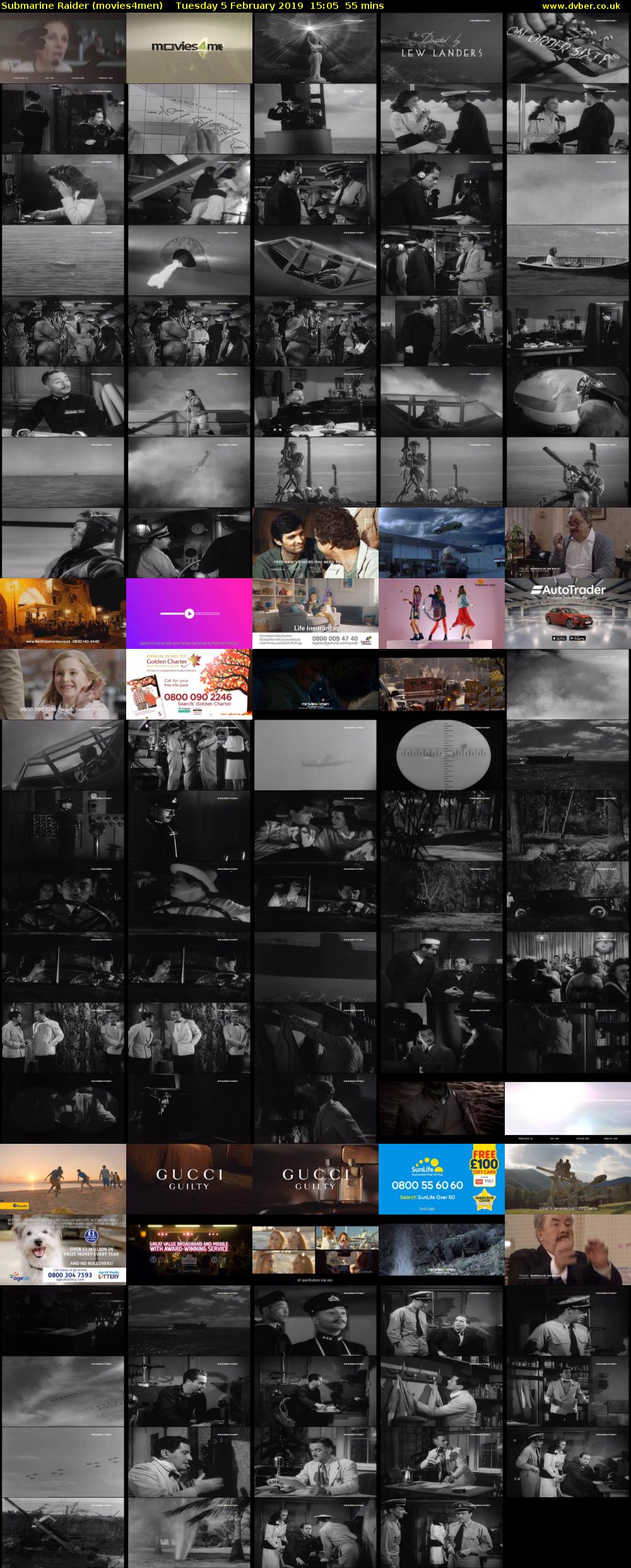 Submarine Raider (movies4men) Tuesday 5 February 2019 15:05 - 16:00