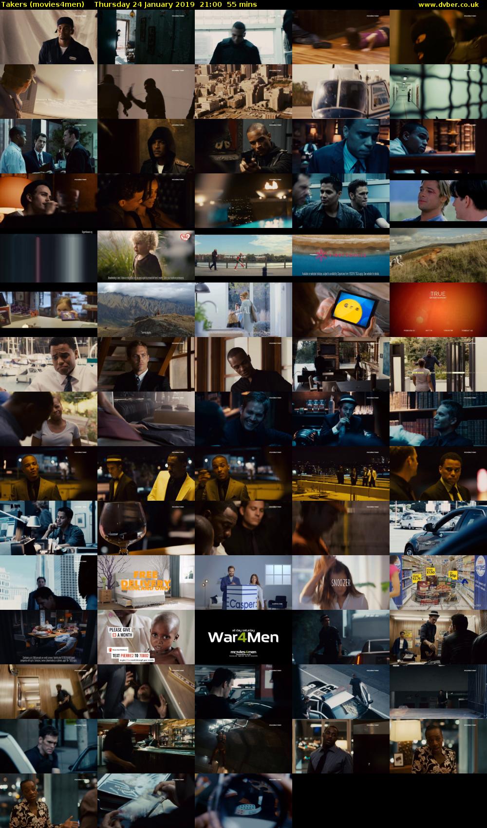 Takers (movies4men) Thursday 24 January 2019 21:00 - 21:55