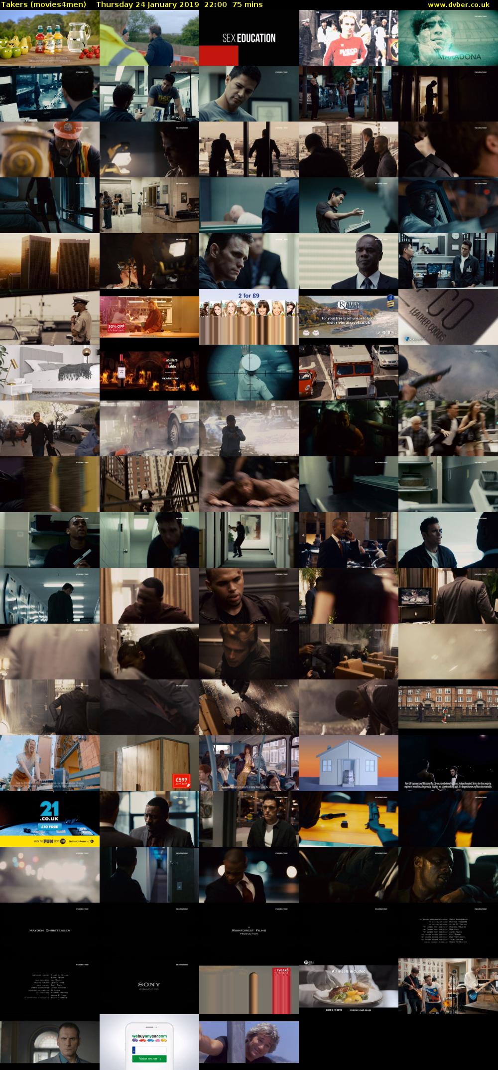 Takers (movies4men) Thursday 24 January 2019 22:00 - 23:15