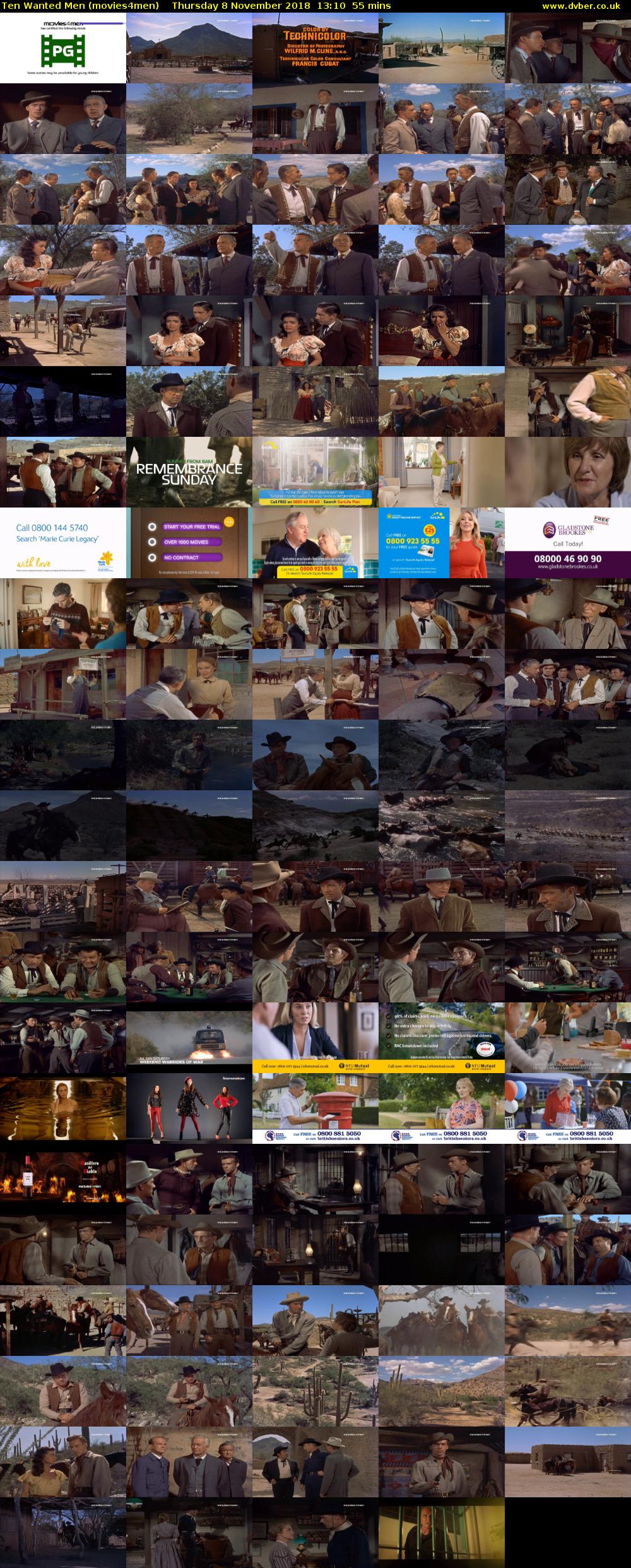 Ten Wanted Men (movies4men) Thursday 8 November 2018 13:10 - 14:05