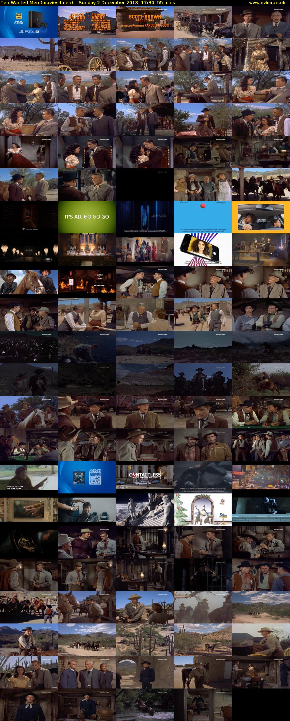 Ten Wanted Men (movies4men) Sunday 2 December 2018 17:30 - 18:25