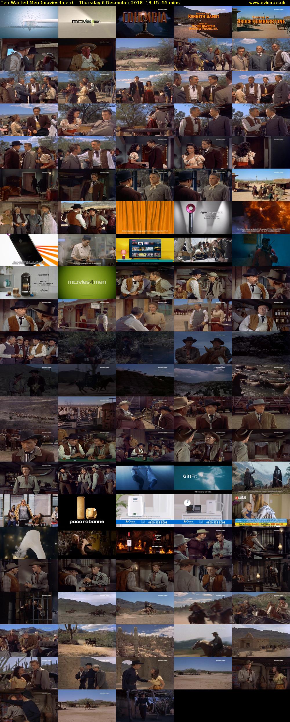 Ten Wanted Men (movies4men) Thursday 6 December 2018 13:15 - 14:10