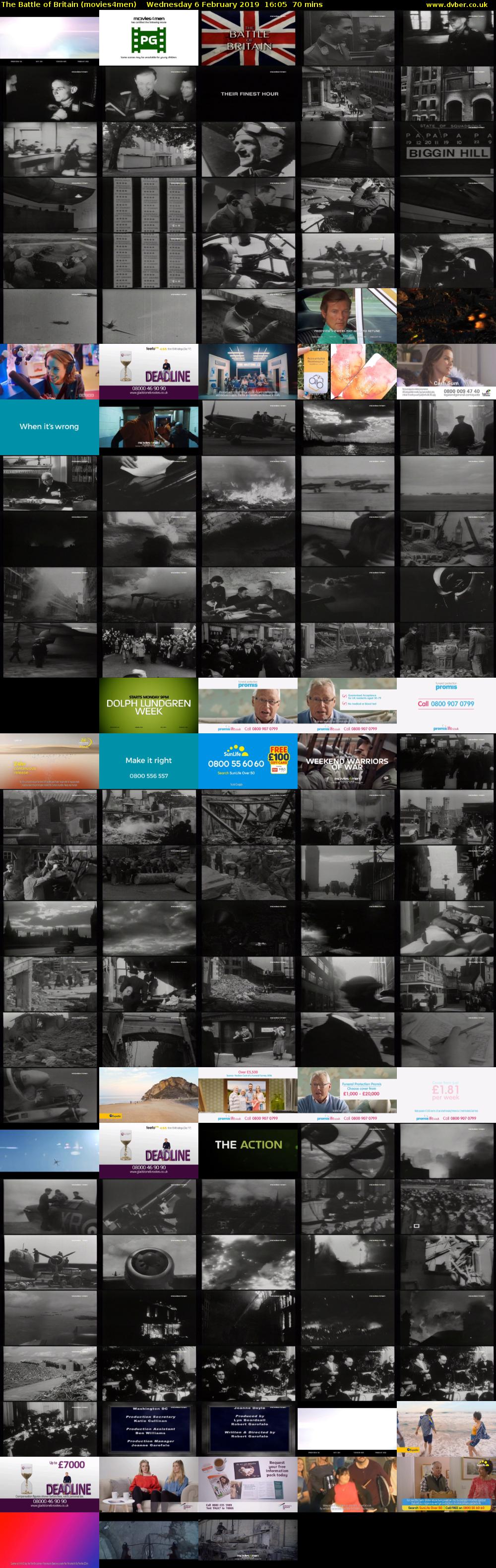 The Battle of Britain (movies4men) Wednesday 6 February 2019 16:05 - 17:15