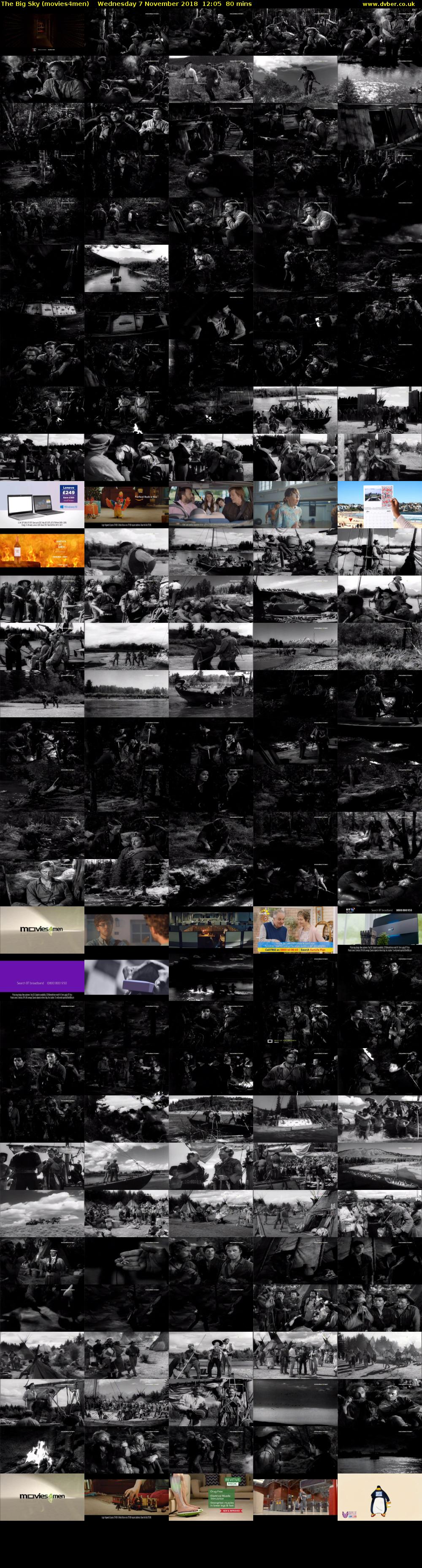 The Big Sky (movies4men) Wednesday 7 November 2018 12:05 - 13:25