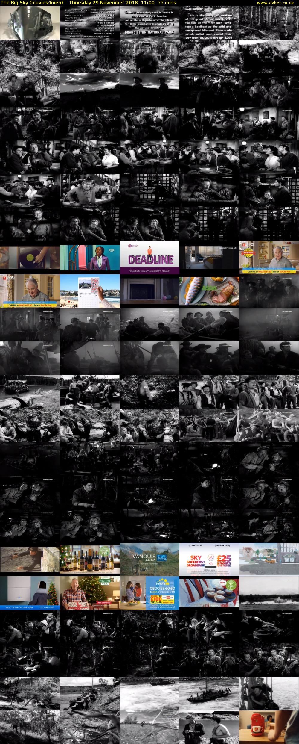 The Big Sky (movies4men) Thursday 29 November 2018 11:00 - 11:55