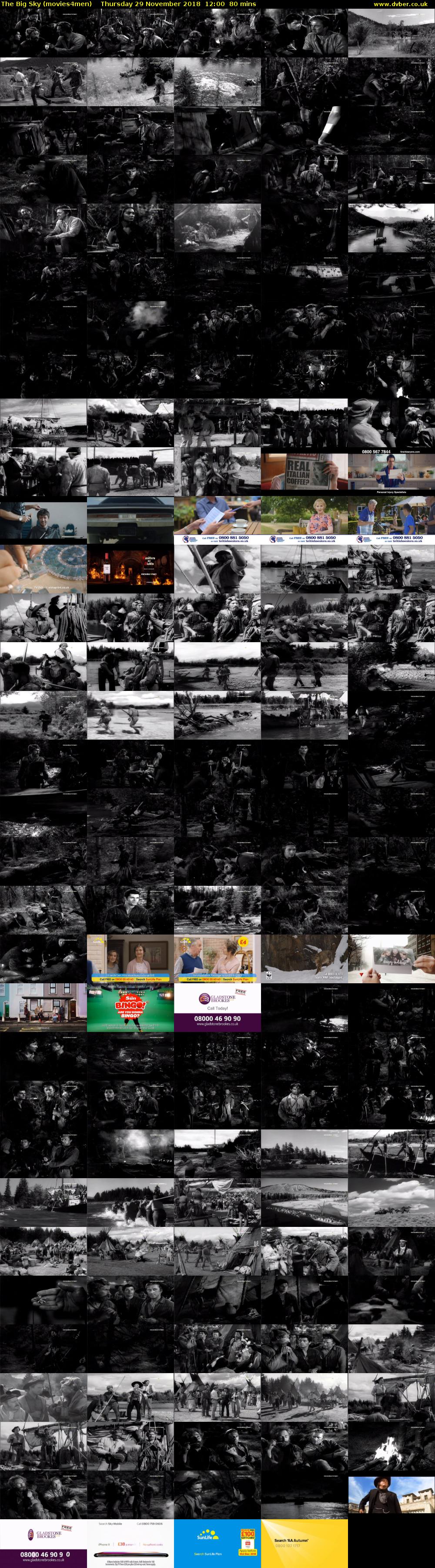 The Big Sky (movies4men) Thursday 29 November 2018 12:00 - 13:20