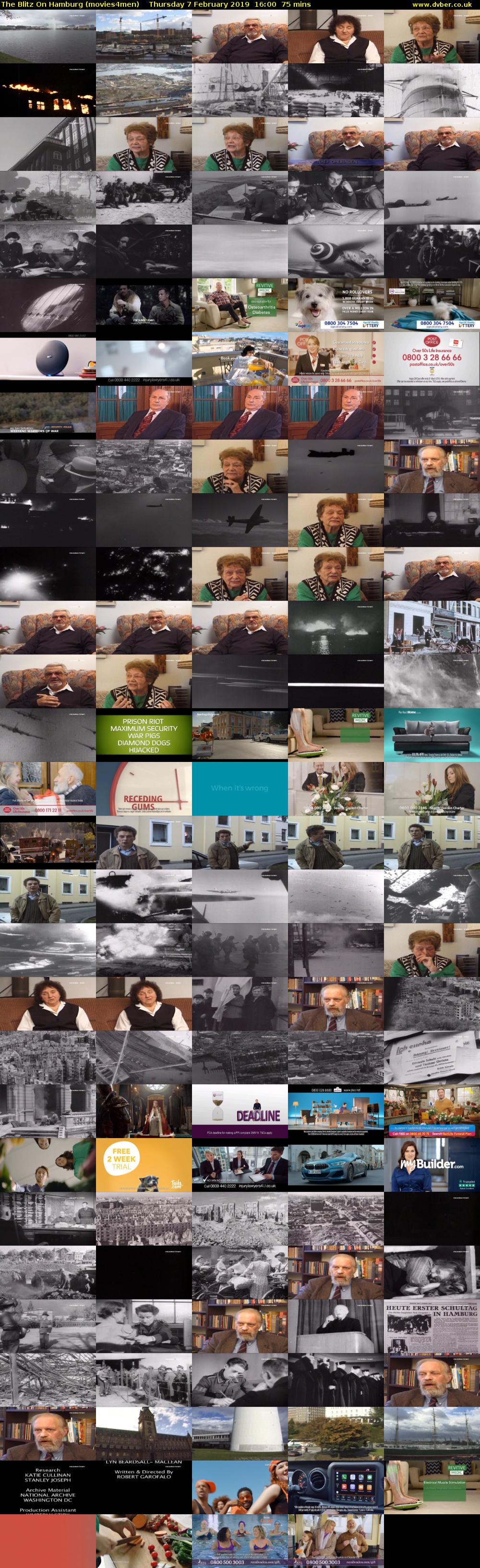 The Blitz On Hamburg (movies4men) Thursday 7 February 2019 16:00 - 17:15