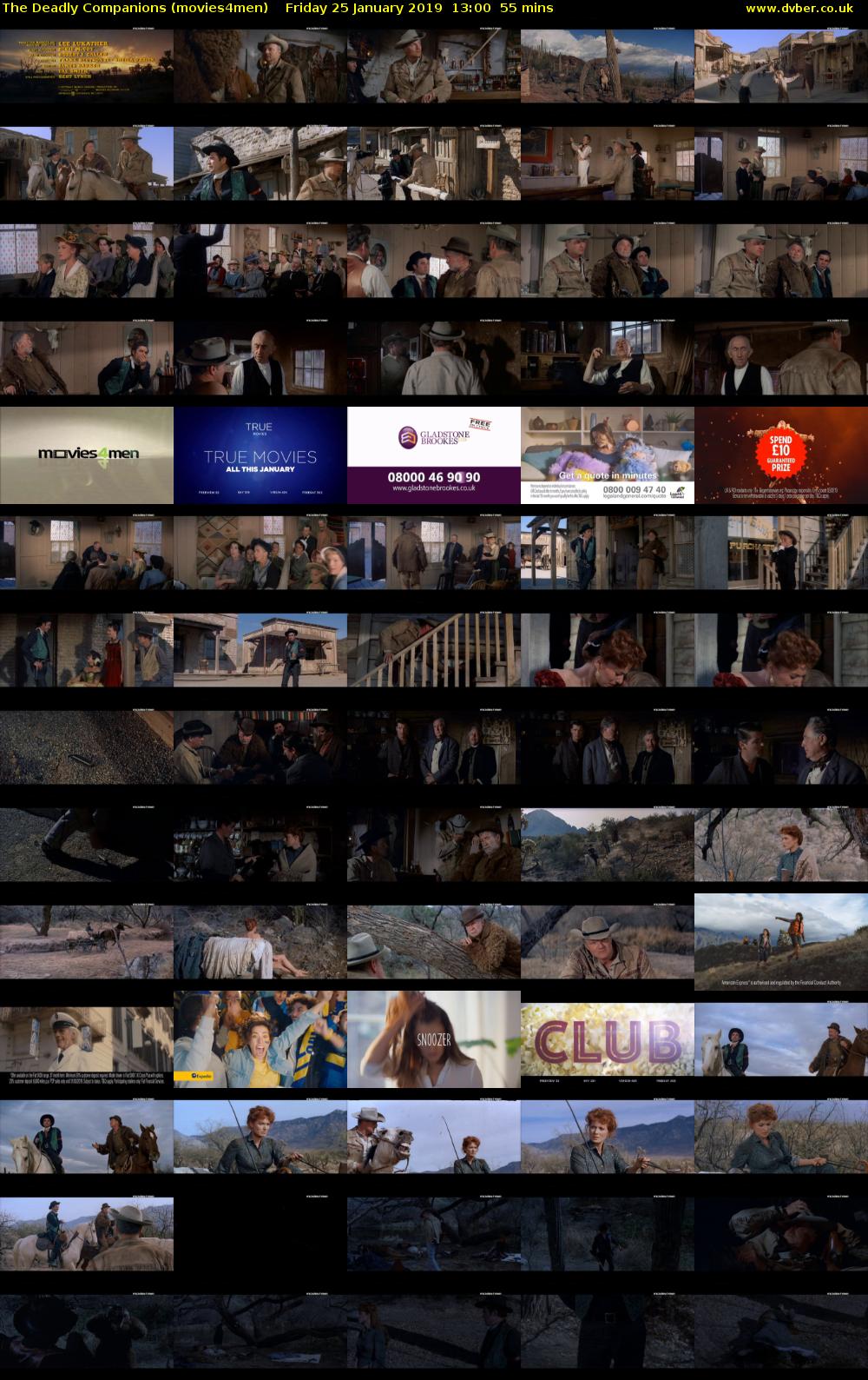 The Deadly Companions (movies4men) Friday 25 January 2019 13:00 - 13:55