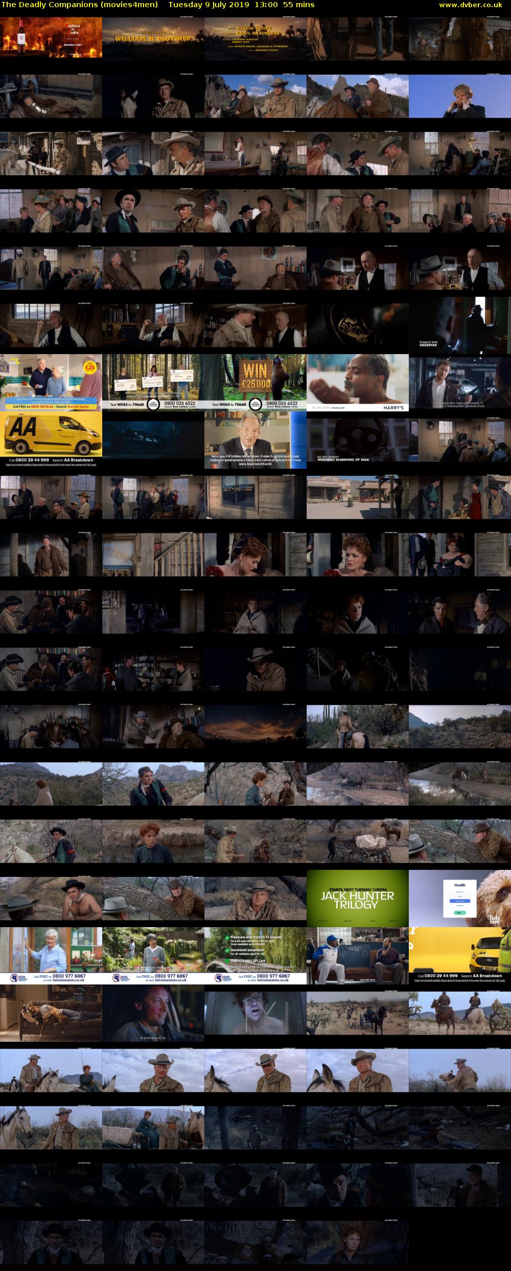 The Deadly Companions (movies4men) Tuesday 9 July 2019 13:00 - 13:55