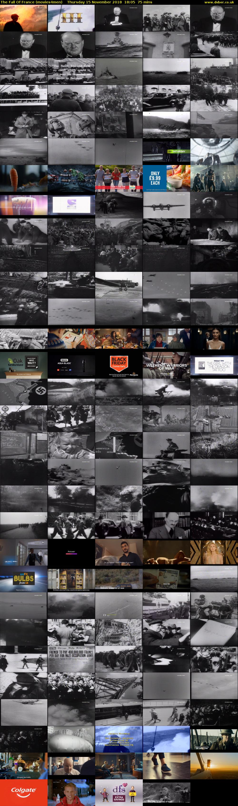 The Fall Of France (movies4men) Thursday 15 November 2018 18:05 - 19:20