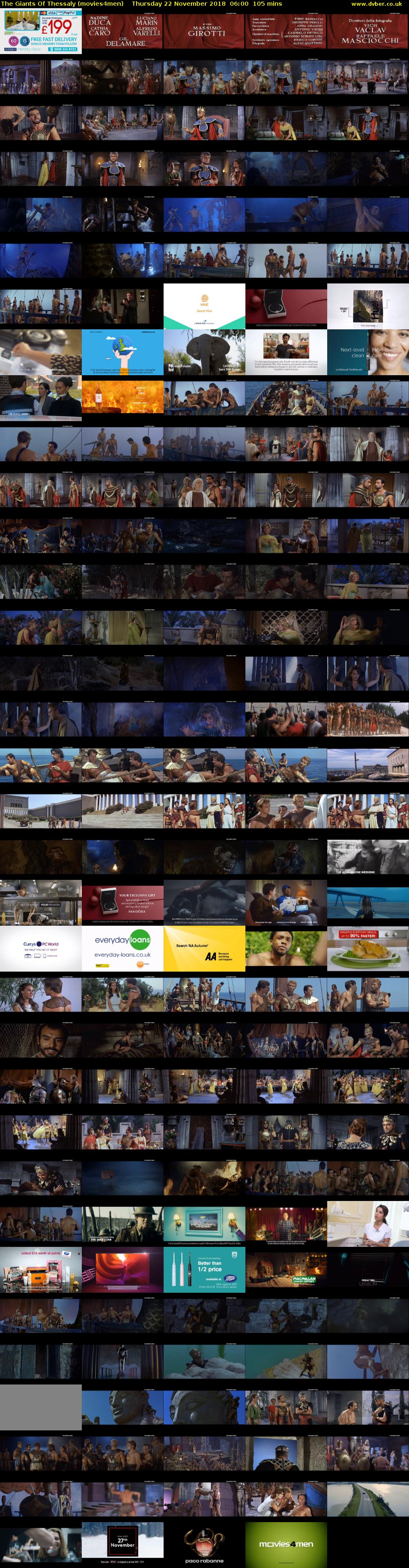 The Giants Of Thessaly (movies4men) Thursday 22 November 2018 06:00 - 07:45