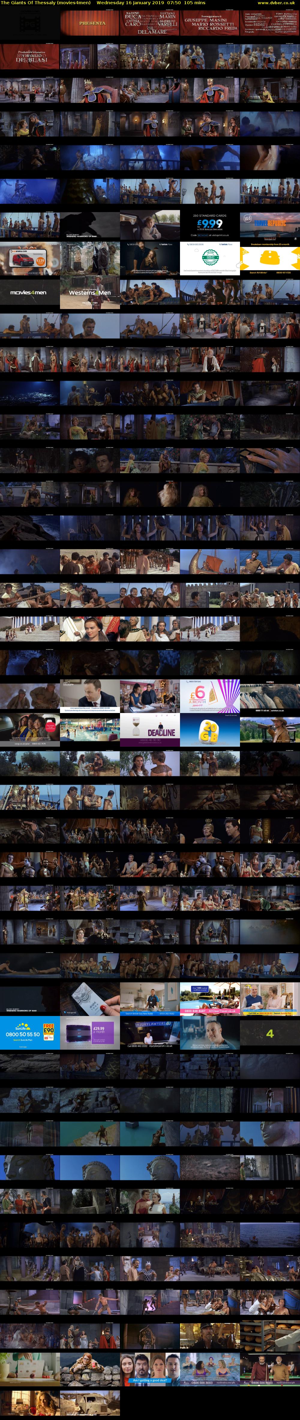 The Giants Of Thessaly (movies4men) Wednesday 16 January 2019 07:50 - 09:35