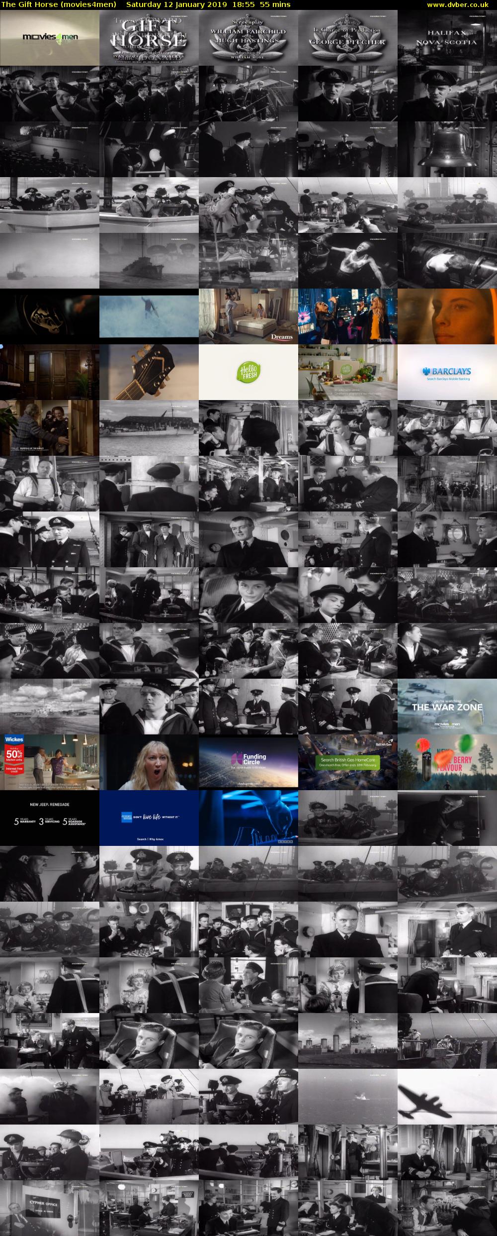 The Gift Horse (movies4men) Saturday 12 January 2019 18:55 - 19:50