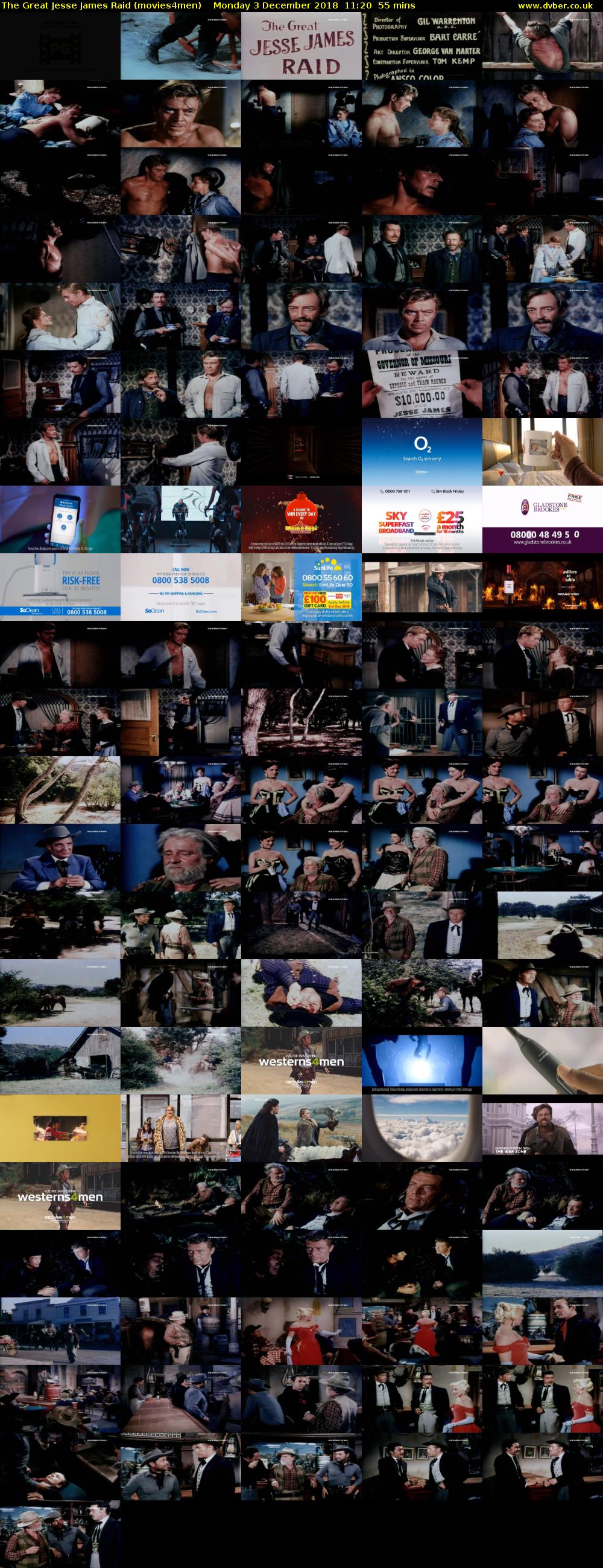 The Great Jesse James Raid (movies4men) Monday 3 December 2018 11:20 - 12:15