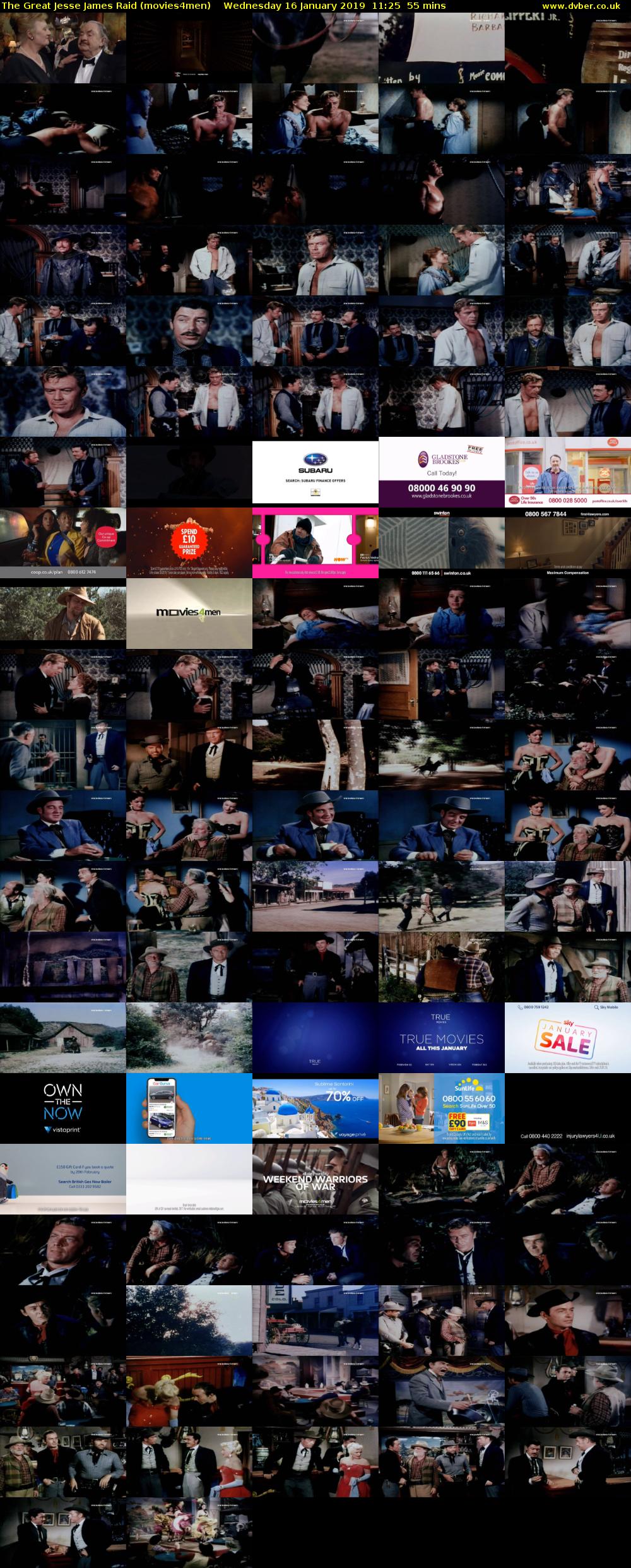 The Great Jesse James Raid (movies4men) Wednesday 16 January 2019 11:25 - 12:20