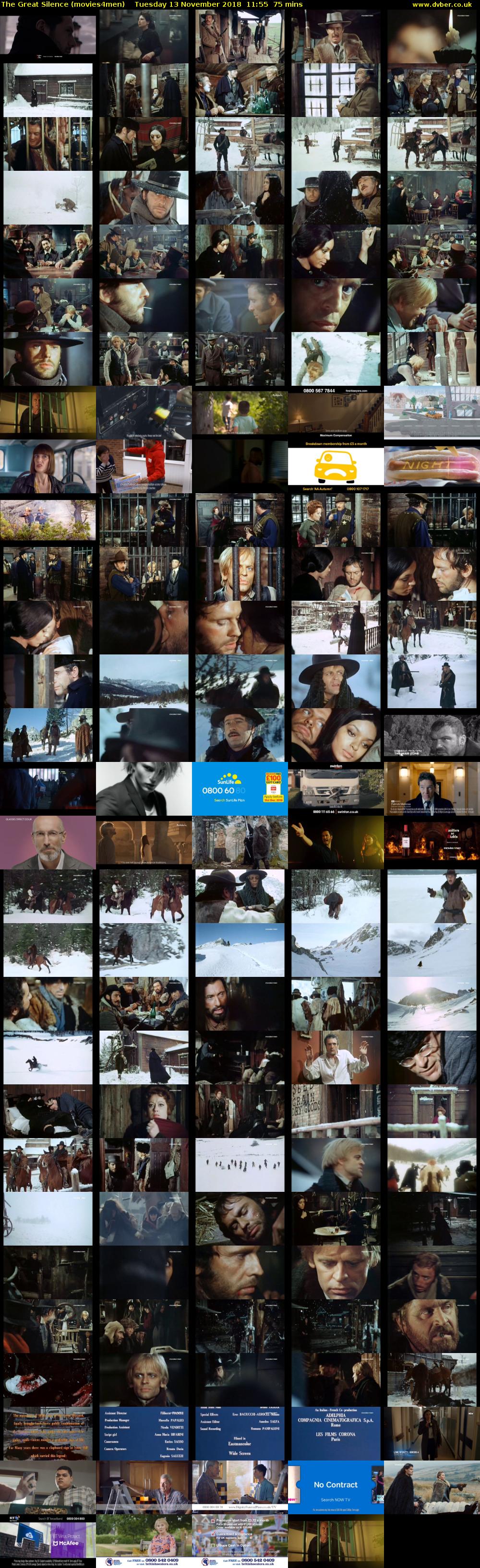 The Great Silence (movies4men) Tuesday 13 November 2018 11:55 - 13:10