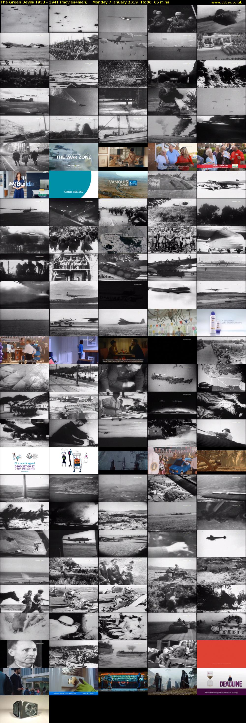 The Green Devils 1933 - 1941 (movies4men) Monday 7 January 2019 16:00 - 17:05