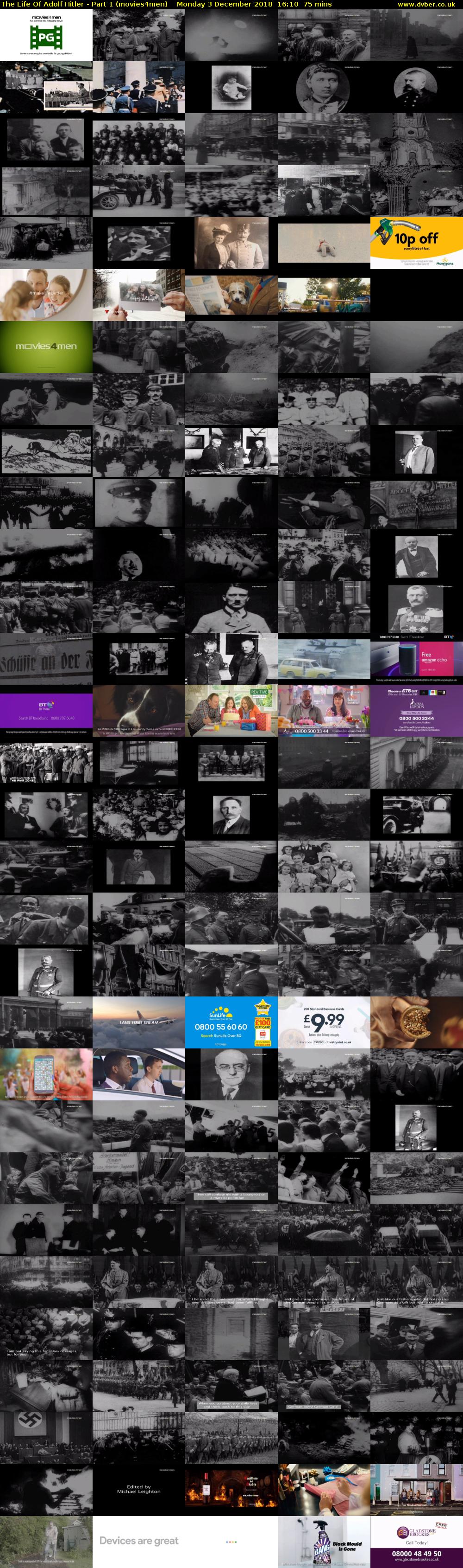 The Life Of Adolf Hitler - Part 1 (movies4men) Monday 3 December 2018 16:10 - 17:25