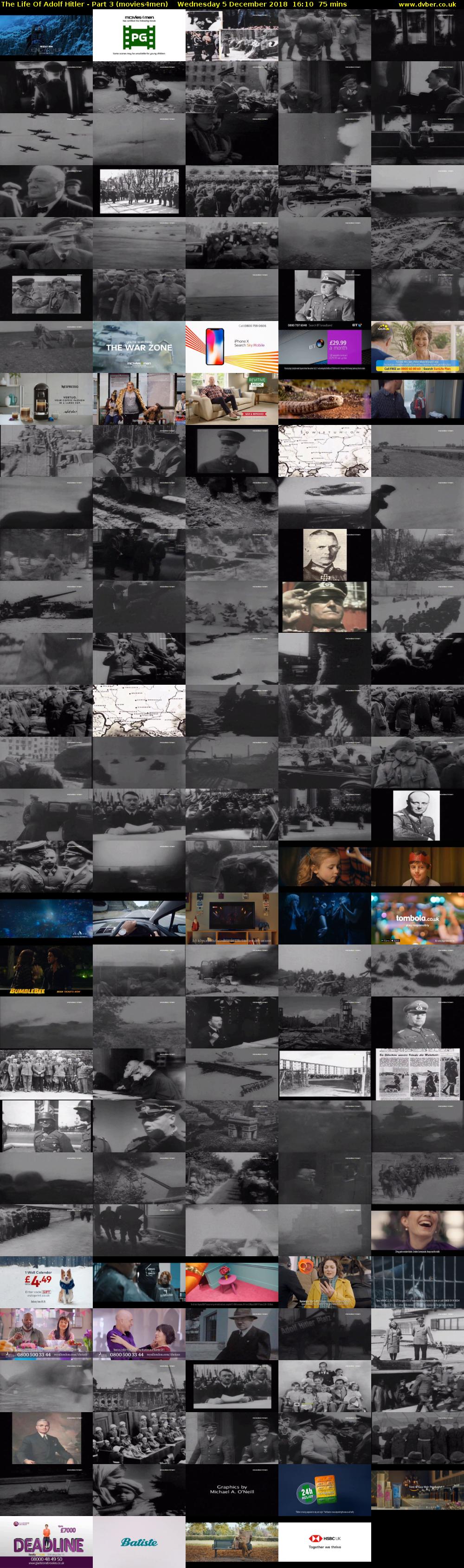 The Life Of Adolf Hitler - Part 3 (movies4men) Wednesday 5 December 2018 16:10 - 17:25