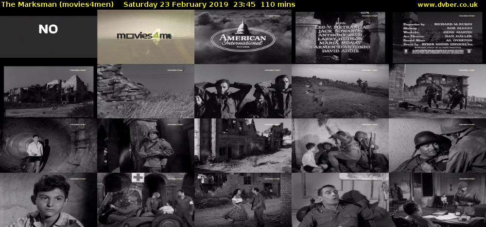 The Marksman (movies4men) Saturday 23 February 2019 23:45 - 01:35