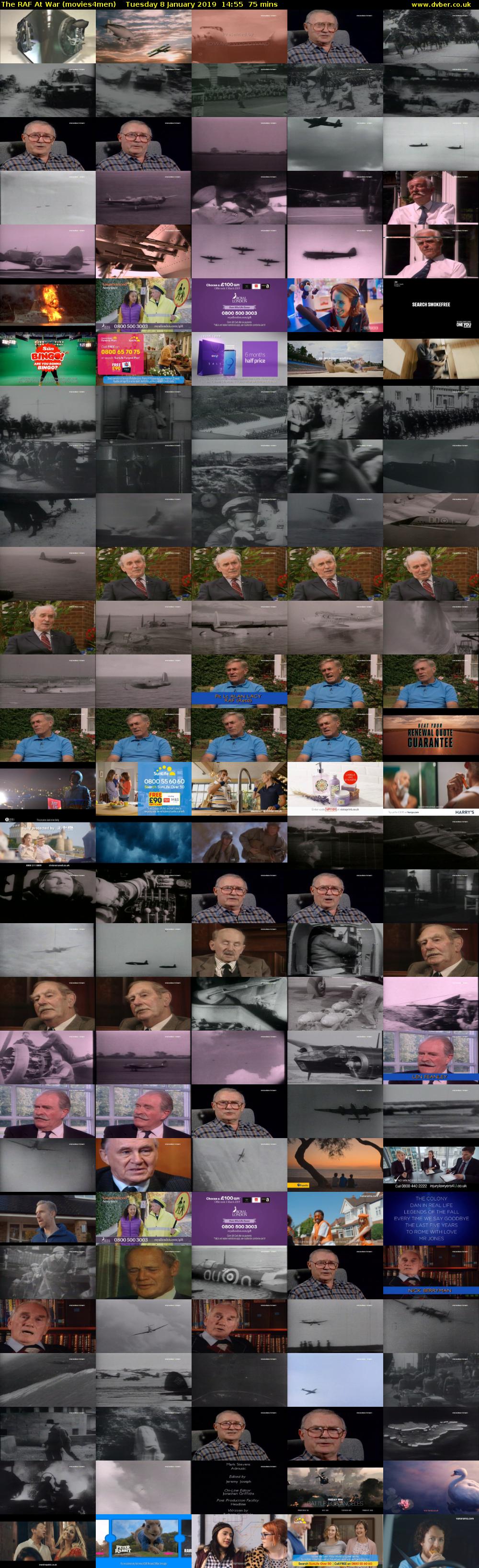 The RAF At War (movies4men) Tuesday 8 January 2019 14:55 - 16:10