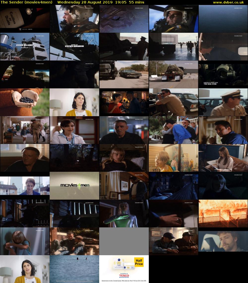 The Sender (movies4men) Wednesday 28 August 2019 19:05 - 20:00