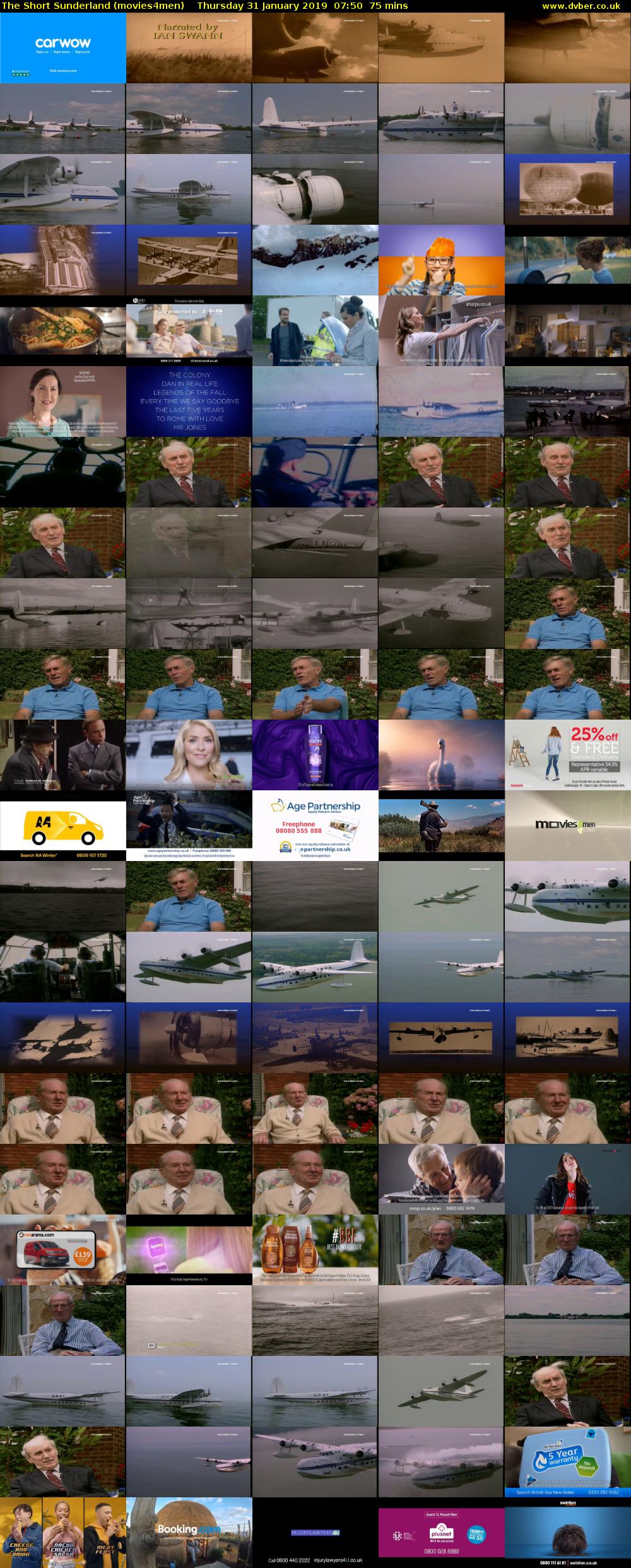 The Short Sunderland (movies4men) Thursday 31 January 2019 07:50 - 09:05