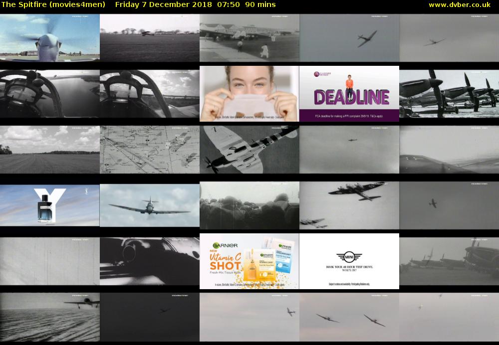 The Spitfire (movies4men) Friday 7 December 2018 07:50 - 09:20