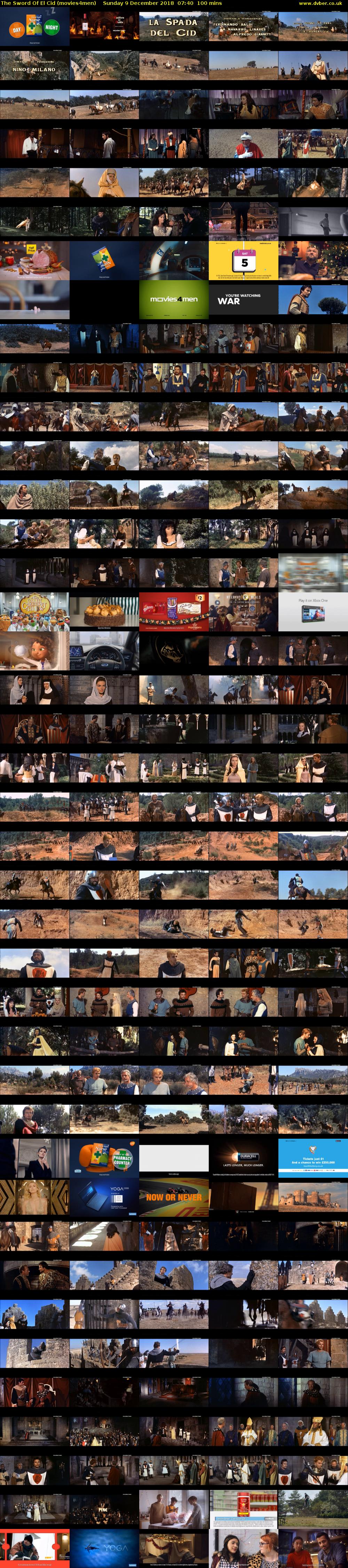 The Sword Of El Cid (movies4men) Sunday 9 December 2018 07:40 - 09:20