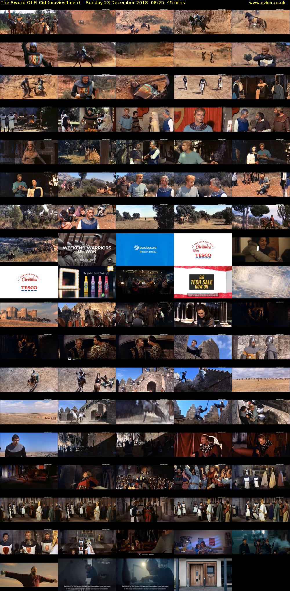 The Sword Of El Cid (movies4men) Sunday 23 December 2018 08:25 - 09:10