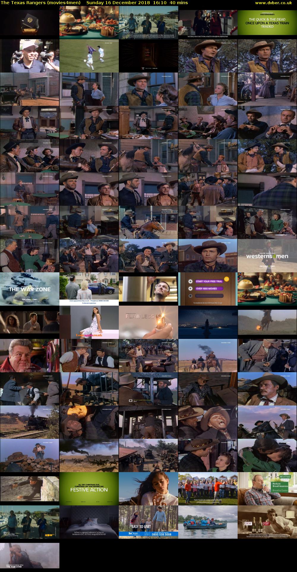 The Texas Rangers (movies4men) Sunday 16 December 2018 16:10 - 16:50