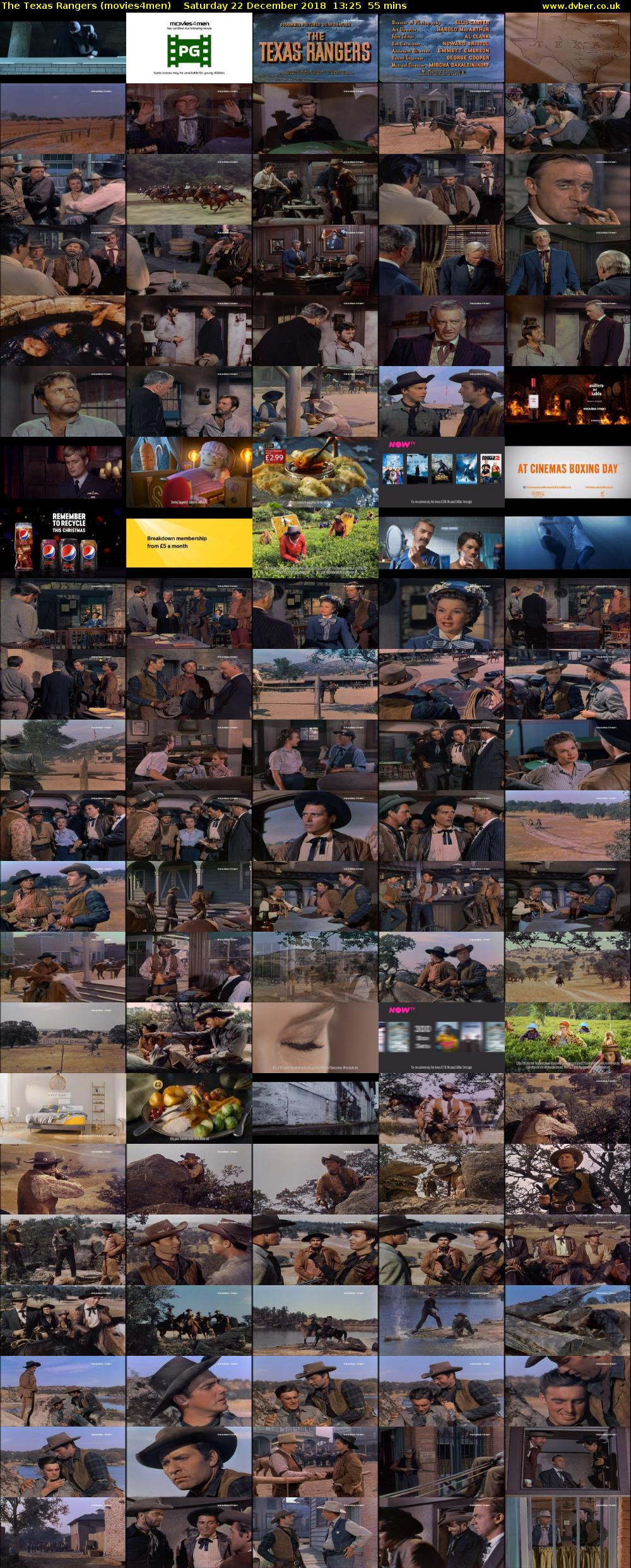 The Texas Rangers (movies4men) Saturday 22 December 2018 13:25 - 14:20